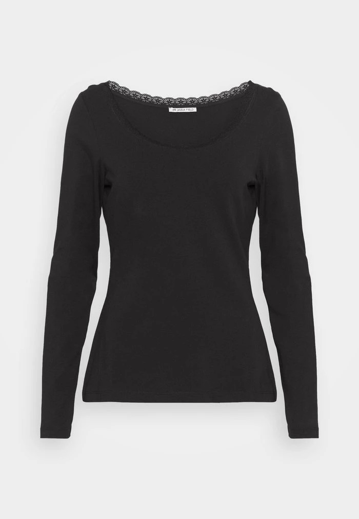 T-Shirt ANNA FIELD Anna Field Long Sleeved Top Noir Femme | KKD-0791867